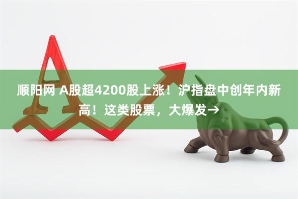 顺阳网 A股超4200股上涨！沪指盘中创年内新高！这类股票，大爆发→