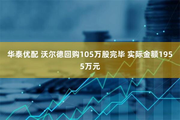 华泰优配 沃尔德回购105万股完毕 实际金额1955万元